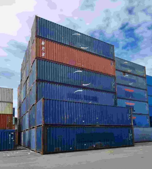 Vertically aligned containers - Oz Shipping Containers in Perth, WA