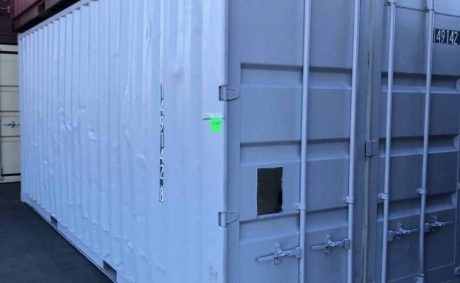 Silver container - - Oz Shipping Containers in Coffs Harbour